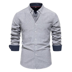 Cotton Oxford Long Sleeve Button Down Shirts - Polished 24/7