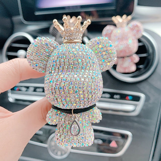 Cute Diamond Bear Auto Fragrance Perfume Clip - Polished 24/7