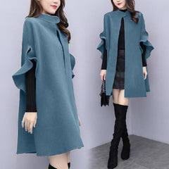 Mid-length Woolen A-Line Coat
