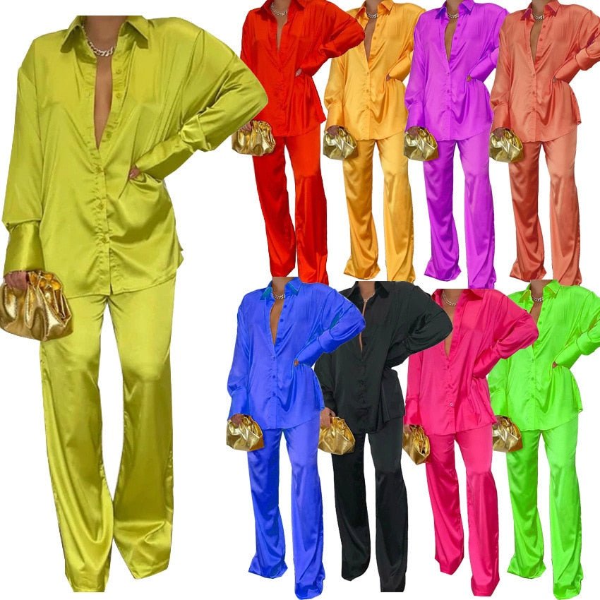 Fashionable multi-color colored loose casual set - Polished 24/7