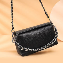 Genuine Leather Single Shoulder Crossbody Bag - Polished 24/7