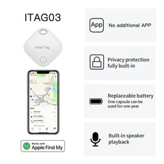 GPS Smart Air Tag Mini Smart Tracker Bluetooth Smart Tag Child Finder Pet Car Lost Tracker For Apple IOS System Find My APP - Free + Shipping - Polished 24/7