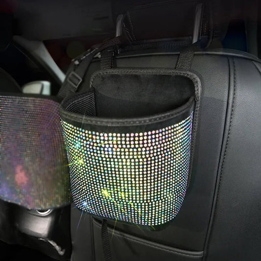 Luxury Diamond Rhinestone Car Storage Bag Organizer - Polished 24/7