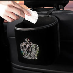 Luxury Diamond Rhinestone Car Storage Bag Organizer - Polished 24/7