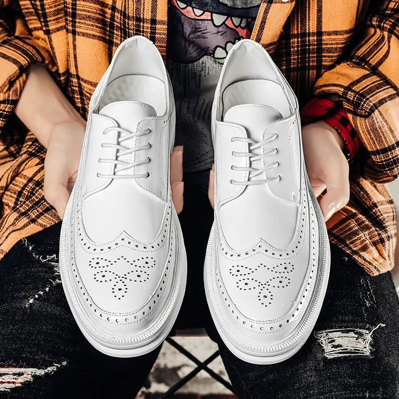 Mens Business Casual Korean Style Trendy British Mens Shoes - Polished 24/7