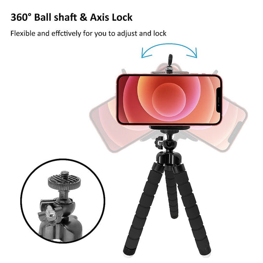 Mobile Cell Phone Holder Flexible Octopus Tripod Stand Sponge Lazy Deformation Remote Controller Bluetooth Photo Accessories - Polished 24/7