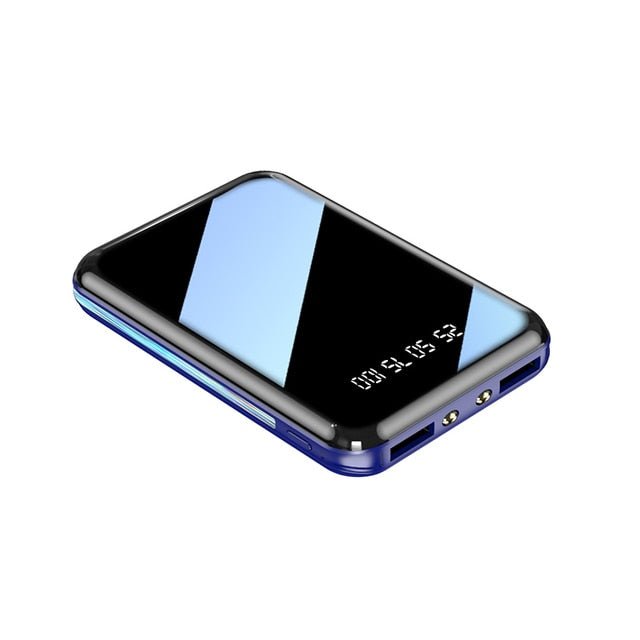 **Pre-Order. Will be shipped in November. Just in time fo the Holidays!**20000mAh Mini Power Bank Portable Charger Mirror Screen LED Light Digital Display Powerbank External Battery Pack Power Bank - Polished 24/7