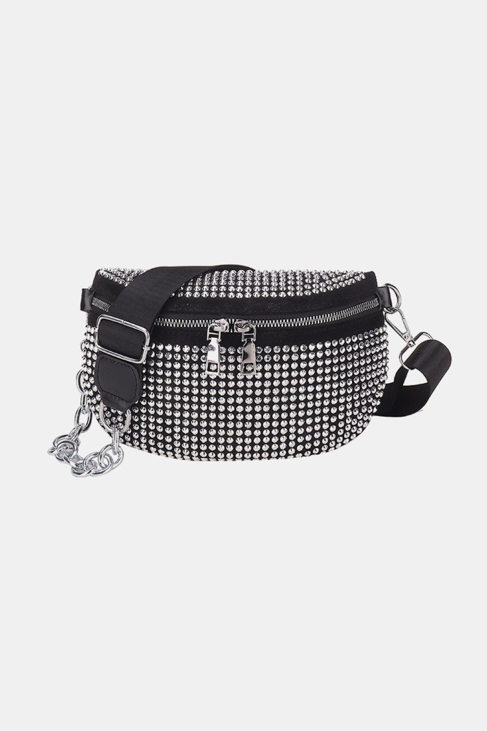 Rhinestone PU Leather Sling Bag - Polished 24/7