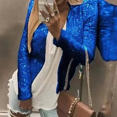 Sequin Casual Bomber Jackets Women - Polished 24/7