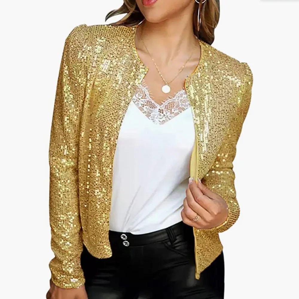 Sequin Casual Bomber Jackets Women - Polished 24/7