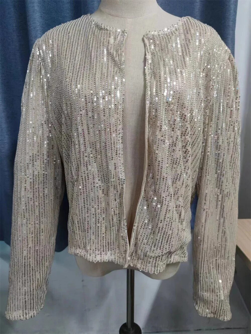 Sequin Casual Bomber Jackets Women - Polished 24/7