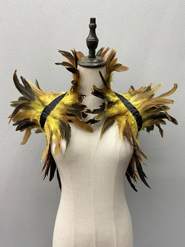 Sexy Punk Gothic Feather Natural Feather Shrugs Shawl - Polished 24/7