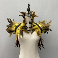 Sexy Punk Gothic Feather Natural Feather Shrugs Shawl - Polished 24/7