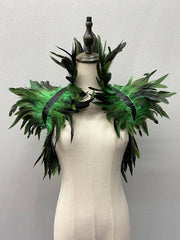 Sexy Punk Gothic Feather Natural Feather Shrugs Shawl - Polished 24/7
