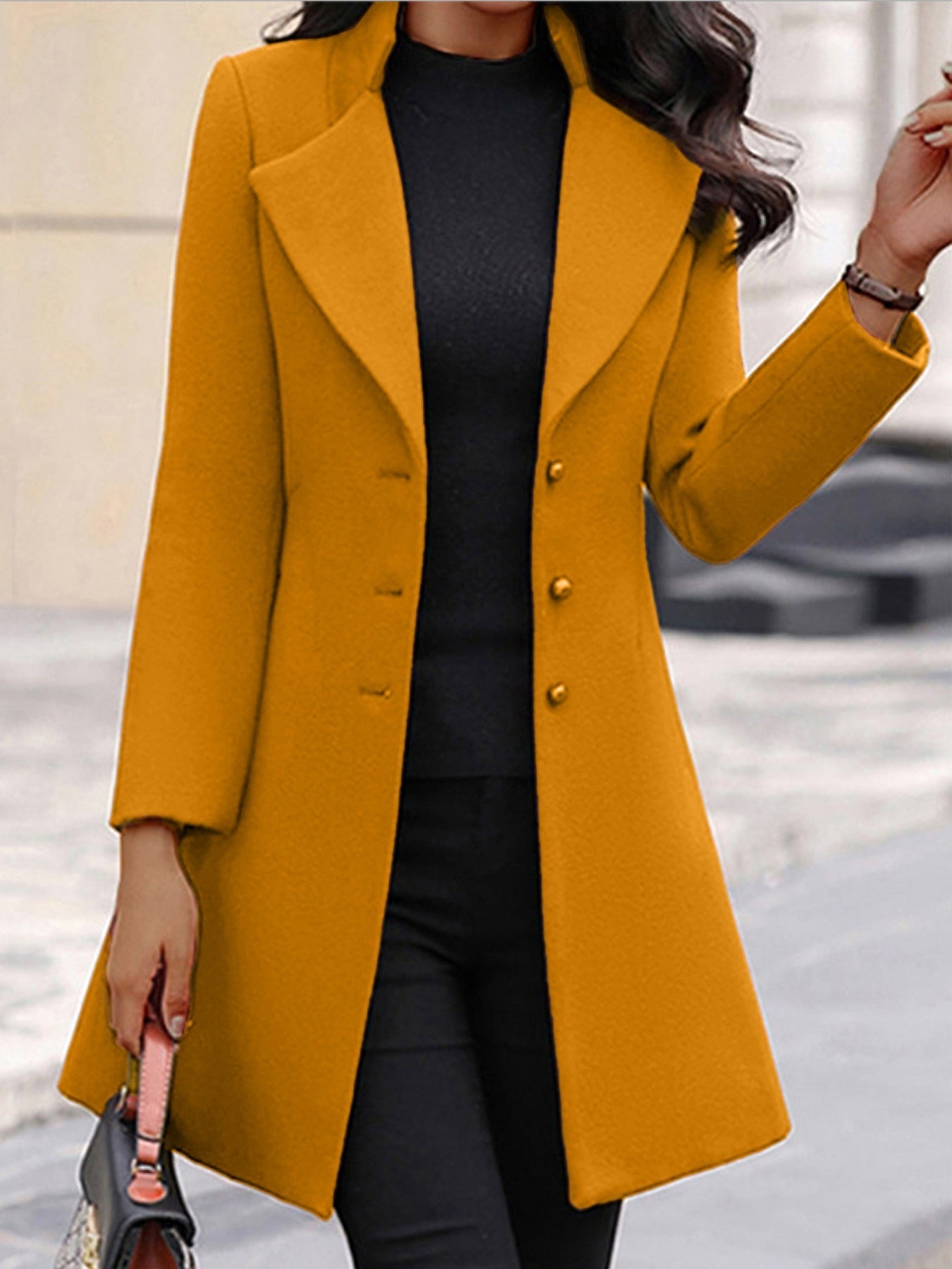 Slim Fit Mid length Woolen Coat - Polished 24/7