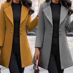 Slim Fit Mid length Woolen Coat - Polished 24/7