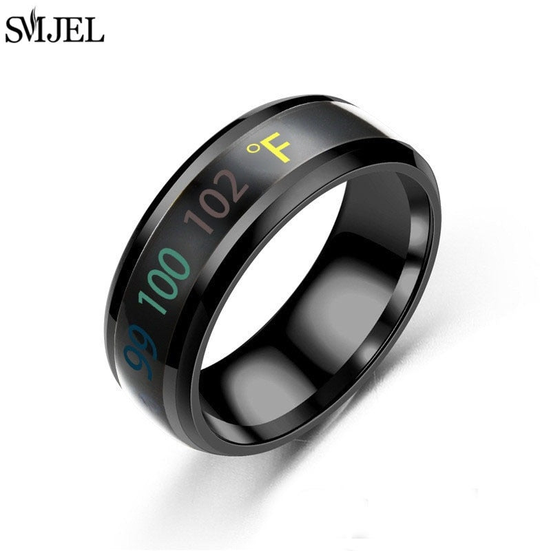 Smart Sensor Body Temperature Unisex Ring - Polished 24/7