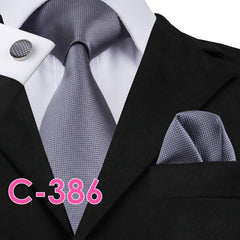 Solid Silk Mens Ties Neck Tie Set For Men Suits Tie Handker - Polished 24/7