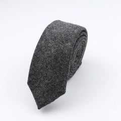 Thick Cashmere Wool Gentleman Solid Color Necktie 7CM Formal Wedding Party Europen Style Red Brown Green Gray Clothing Tie Gift - Polished 24/7