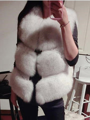 Thick Warm Faux Fox Fur Vest - Polished 24/7