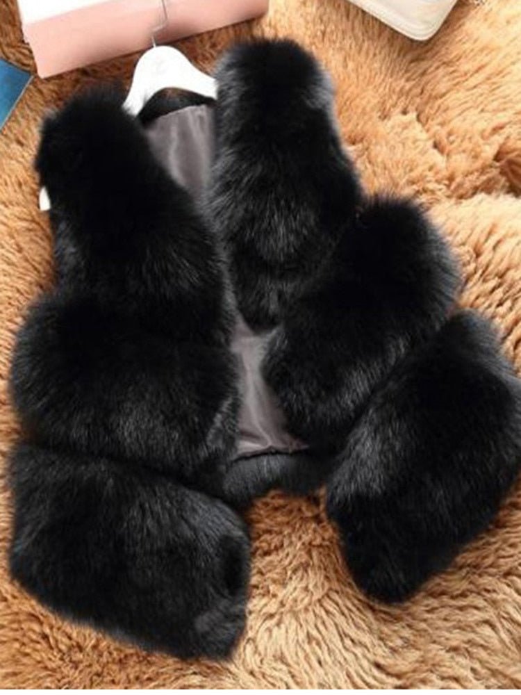 Thick Warm Faux Fox Fur Vest - Polished 24/7
