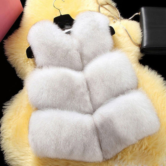 Thick Warm Faux Fox Fur Vest - Polished 24/7