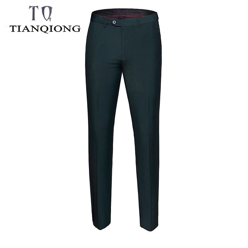 TIAN QIONG Mens Suit Pants Summer Men Dress Pants Straight Business Office Mens Formal Pant Classic Trousers Male Big Size S/6xl - Polished 24/7