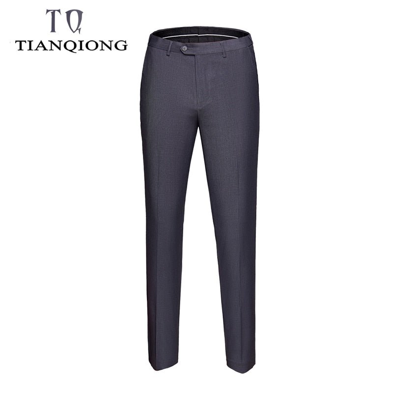 TIAN QIONG Mens Suit Pants Summer Men Dress Pants Straight Business Office Mens Formal Pant Classic Trousers Male Big Size S/6xl - Polished 24/7