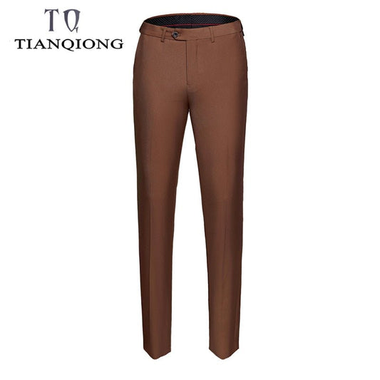 TIAN QIONG Mens Suit Pants Summer Men Dress Pants Straight Business Office Mens Formal Pant Classic Trousers Male Big Size S/6xl - Polished 24/7