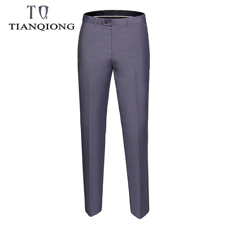 TIAN QIONG Mens Suit Pants Summer Men Dress Pants Straight Business Office Mens Formal Pant Classic Trousers Male Big Size S/6xl - Polished 24/7