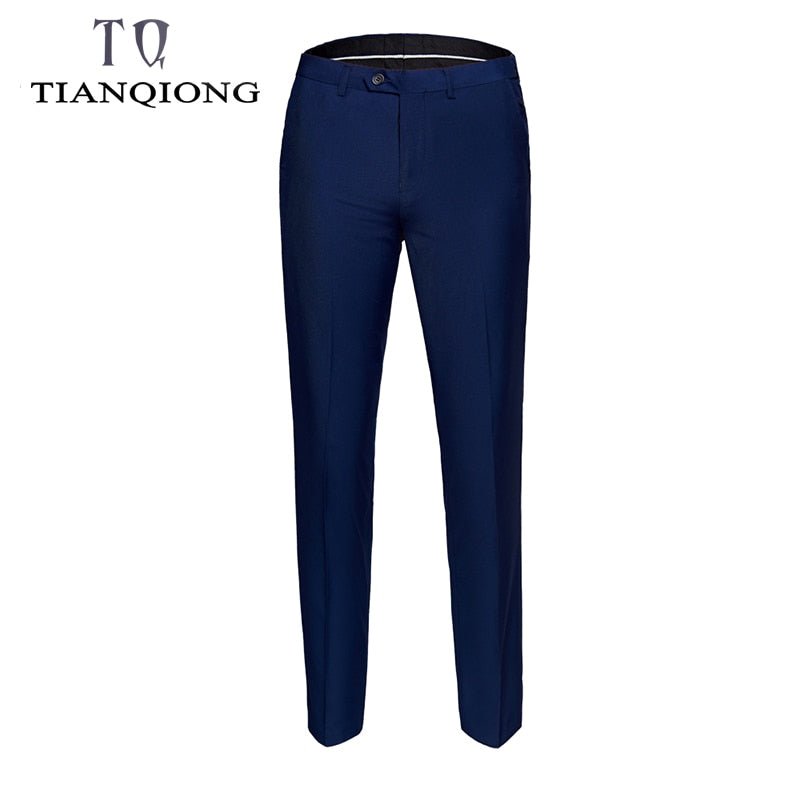 TIAN QIONG Mens Suit Pants Summer Men Dress Pants Straight Business Office Mens Formal Pant Classic Trousers Male Big Size S/6xl - Polished 24/7