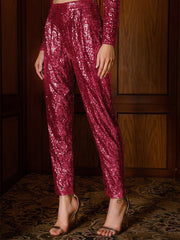 Two Piece Sequin Tapered Pants Set - Polished 24/7